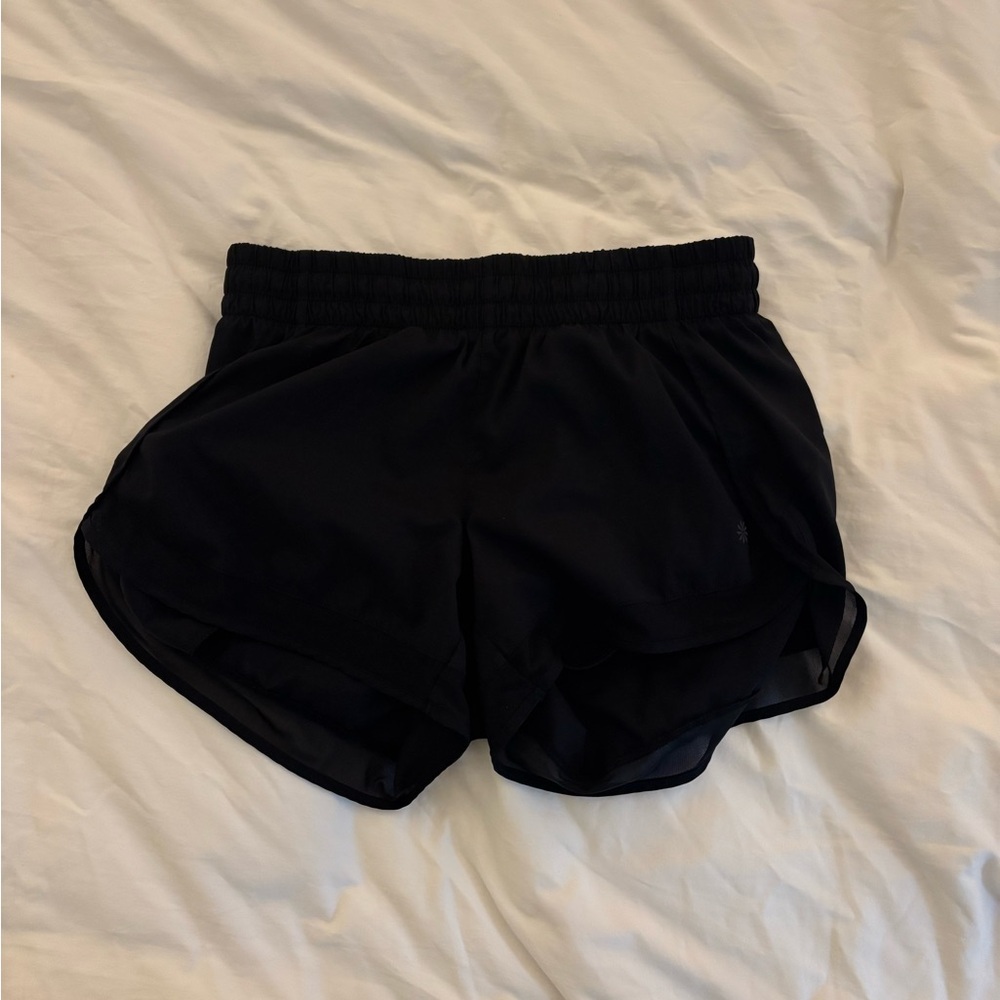 Athleta Mesh Racer Run short.  4”.  Size small. Black.